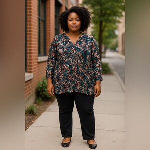 Boutique Multicolor Floral Blouse